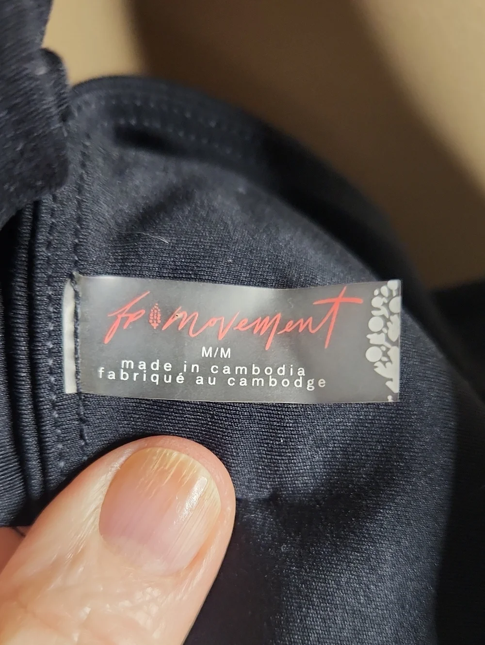 FP Movement Don't Let Go Bra in Black. Size M.